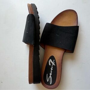 Seven 7 Pearl Black Wide Band Slides Lug